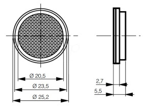 LXR-0000-025 Reflector Typ 1