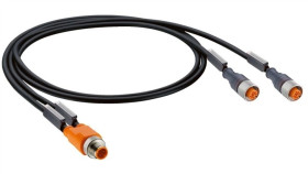 Kabel Konfekcjonwany Obustronnie Rozdzielacz Złącza M12 Duo Męskie / 2Xm12...