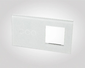 TouchMe Duży panel szklany, 1 x łącznik potrójny, 1 x ramka, biały TM703728W