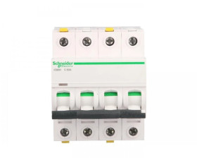 Wyłącznik nadprądowy 4P C 63A 10kA AC iC60H-C63-4 Acti9 A9F07463