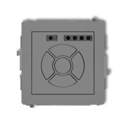 DECO Sterownik roletowy elektroniczny (sterowanie lokalne i pilotem, sterowanie strefą i podstrefą) szary mat 27DSR-4