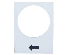 Tabliczka opisowa biała prostokątna 30x40mm PODNOSZENIE WOLNO ZB2BY4901