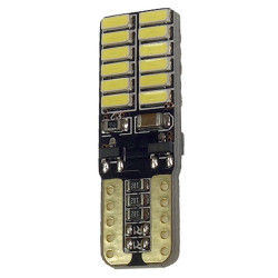 Dioda LED T10 CANBUS 24SMD4014 12V biała 12V W5W + Driver voltage stabi.