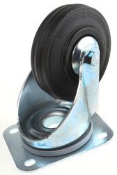 Koło samonastawne średnica kabla 100mm Płyta Tente 75kg wysokość całkowita 128mm