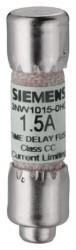 Wkładka bezpiecznikowa cylindryczna 10x38mm 2A cC Ul 248-4 zwłoczna 600VAC 3NW1020-0HG