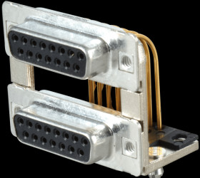 164A19929X D-SUB, dual port, socket-socket, 2x 15-pin