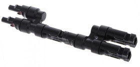 Rozgałęźnik złącza fotowoltaicznego MC4 - podwójny równoległy + - MC4-RR-2