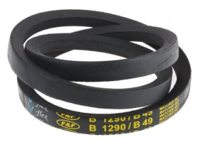 Pas napędowy, profil B, materiał: PET, guma, 17mm x 11mm x 1.25m, RS PRO