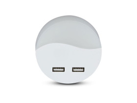 VT-84 LED Mini lampka nocna z ładowarką USB Chip SAMSUNG barwa: 4000K okrągły 506 V-TAC