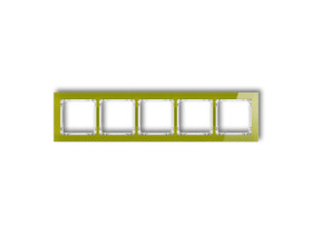 DECO Ramka 5 pięciokrotna uniwersalna - efekt szkła (ramka zielona: spód biały) zielony 2-0-DRS-5 KARLIK