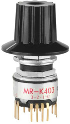 Rotary switch, 4 pole, 3 stage, 30°, interrupting, 28 V, MRK403-A