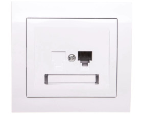KIER Gniazdo telefoniczne pojedyncze RJ11 białe GPT-1W/00