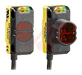 Czujniki fotoelektryczne Rozproszone w obudowie prostokątnej Banner PNP zakres 1 mm → 100 mm LED