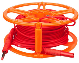 Przewód pomiarowy 30m czerwony na szpuli /wtyki bananowe/ WAPRZ030REBBSZ