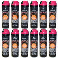 Farba geodezyjna do znakowania spray różowa 12 sztuk SOPPEC Track Marker