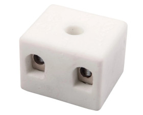 Złączka gwintowa porcelanowa 4mm² 2-tory biała z 1 otworem do przykręcania CPO-5A-2P 80712516