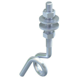 OBO Bettermann 3453820 Ceiling Hook M6 x 70 mm with Washers &amp; Nut