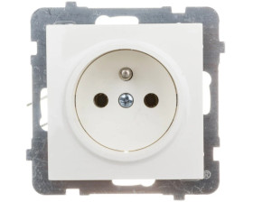 AS Gniazdo pojedyncze z/u ecru GP-1GZ/m/27