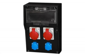 Rozdzielnica gumowa LIDO 12M - gniazda, 2x16A 5p, 2x230V /12 modułów/