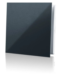 Kratka wentylacyjna z dekoracyjnym panelem wymiennym 160x160 czarna MWKLIQBLACK