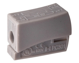 Szybkozłączka 1x0,5-2,5mm2 jasnoszary PC301-CL 89006002 /100szt./
