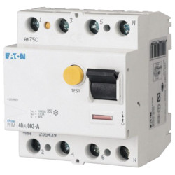 RCD, Typ A, 4-biegunowy, 40A, 30mA, Eaton A PFIM CE 230/400V ac