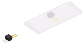 Pin header, 2 pole, pitch 2.54 mm, straight, black, 10050370