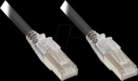 8060-HV010S Patch cable with locking device Cat.6A, black, 1m