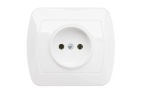 Simon Akord Gniazdo pojedyncze b/u 16A IP20 białe AG1e/11