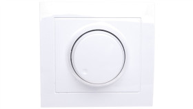 Kier Ściemniacz Przyciskowo-Obrotowy /Żarowy I Halogenowy/ Biały Łp-8W/00