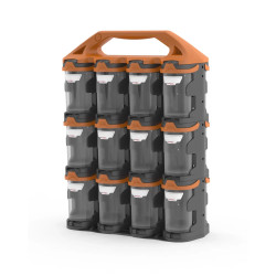 Organizer Q2x24 QuestSystem, pomarańczowy 24 pojemniki