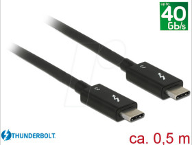 84844 Cable Thunderbolt 3 USB-C plug &gt; USB-C plug 0.5 m.