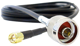 Kabel koncentryczny złącze A SMA złacze B N Type długość 10m typ kabla RF LLC200A Z zakończeniem