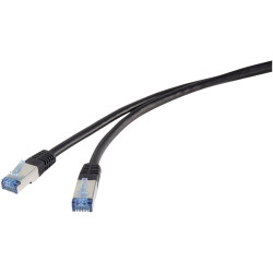 Renkforce RF-4673684 Network cable UV-resistant RJ45 CAT 6A 3m Black