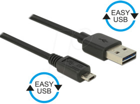 83851 Cable EASY-USB 2.0-A m.&gt;Micro USB 2.0 m. 3m