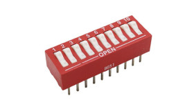 DIPSWITCH 10 x RED