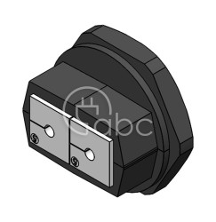 Dławnica kablowa dzielona KVT 50, na 2 moduły KT małe, czarna, 45030