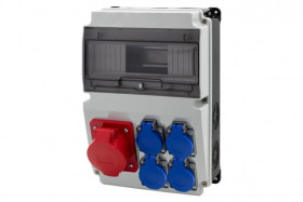 Rozdzielnica LAGO 10M BICOLOR - gniazda 16A 5p, 4x230V /10 modułów/