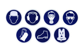 Znak nakazu, Tworzywo sztuczne, Niebieski, szt. 1, 300mm Nie