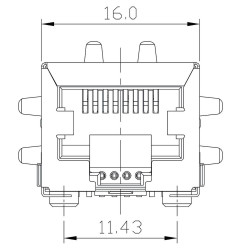 Weidmüller 2564450000 Złącze RJ45 RJ45M S1D DE4N RL, RJ45, piny:8, 220 szt.