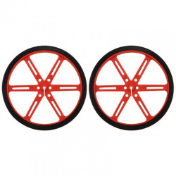 Koła 90x10mm - czerwone - Pololu 1436