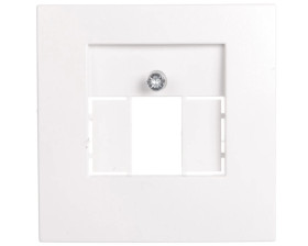 Berker B.1/B.3/B.7 Glas Element centralny do gniazda TAE i głośnikowego śnieżnobiały 10331909