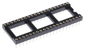 Podstawka DIL 2.54mm Pitch 15.24mm Row Spacing 40-pinowe, Przewlekany Toczony Pin, 3A ASSMANN WSW