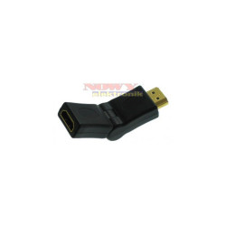 Adapter HDMI Wtyk/Gniazdo regul. 180 st. przejście