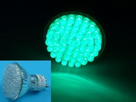 GU-10G GREEN 12V 48xLED 120ř 2,0W
