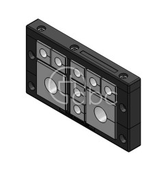 Rama przepustowa KEL 24-E, na 7 modułów KT małych i 2 moduły KT duże, czarna,...