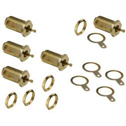 BKL 0403549 F socket Recess-mount gold-plated 5 pcs