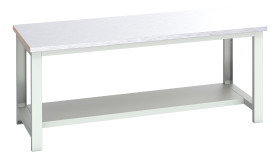 Stół warsztatowy szer. 900mm maks. obciążenie: 350kg Podstawowy stoł Blacha stalowa dł. 2000mm wys. 840mm