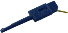 Miniature clamp test probe, blue, max. 1 mm, L 35 mm, CAT O, pin 0.64 mm, 974201102