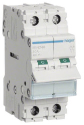 Wyłącznik szary 2 styki 40 A 2 NO 400 V Hager SBN240